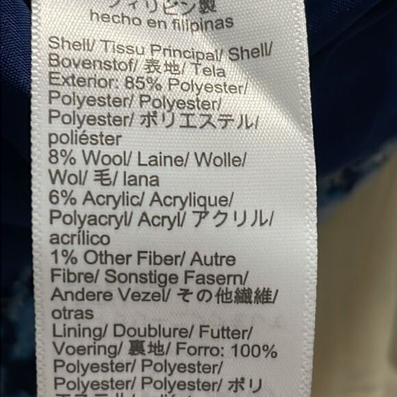 J. Crew Factory Blue Plaid Cropped Jacket - Picture 4 of 5